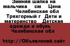 Зимняя шапка на мальчика 53 см. › Цена ­ 400 - Челябинская обл., Трехгорный г. Дети и материнство » Детская одежда и обувь   . Челябинская обл.